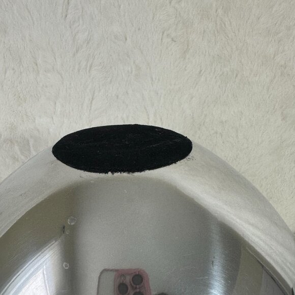 Set Of 2 Modern Silver Aluminum Modern Sculpture Centerpiece bowls Reflective - Picture 11 of 11